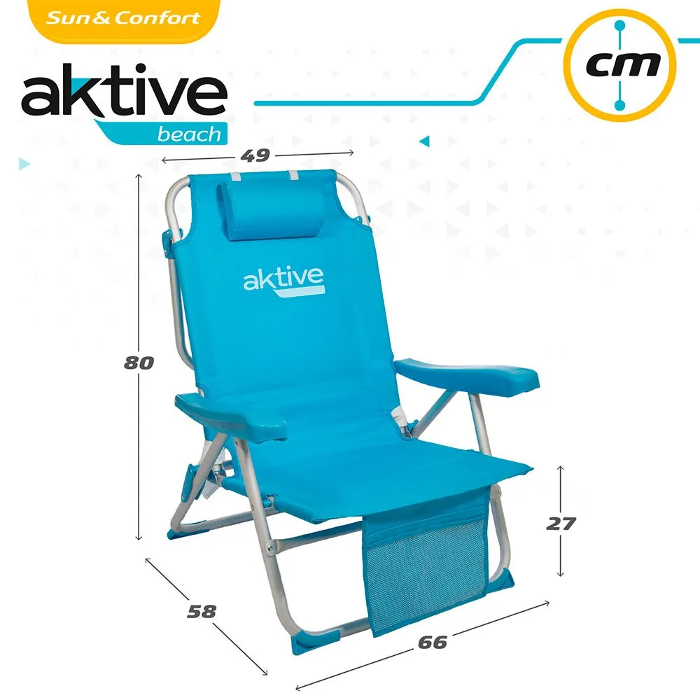Aktive Aluminium Sammenleggbar Stolsekk 5 Posisjoner 66x58x80 Cm Refurbished unisex Aktive Aluminium Sammenleggbar Stolsekk 5 Posisjoner 66x58x80 Cm Refurbished unisex