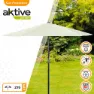 Aktive Aluminium Sekskantet Parasoll Med Uv-beskyttelse Og Dobbelt Trinsesystem 270 Cm 38 Mm 240 Cm unisex, Beige, One Size