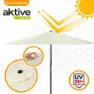 Aktive Aluminium Sekskantet Parasoll Med Uv-beskyttelse Og Dobbelt Trinsesystem 270 Cm 38 Mm 240 Cm unisex, Beige, One Size