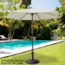 Aktive Aluminium Sekskantet Parasoll Med Uv-beskyttelse Og Dobbelt Trinsesystem 270 Cm 38 Mm 240 Cm unisex, Beige, One Size