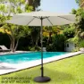 Aktive Aluminium Sekskantet Parasoll Med Uv-beskyttelse Og Dobbelt Trinsesystem 300 Cm 48 Mm 250 Cm unisex, Beige, One Size