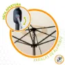 Aktive Aluminium Sekskantet Parasoll Med Uv-beskyttelse Og Stang 270 Cm 38 Mm 240 Cm unisex, Beige, One Size