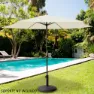 Aktive Aluminium Sekskantet Parasoll Med Uv-beskyttelse Og Stang 270 Cm 38 Mm 240 Cm unisex, Beige, One Size