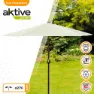Aktive Aluminium Sekskantet Parasoll Med Uv-beskyttelse Og Stang 270 Cm 38 Mm 240 Cm unisex, Beige, One Size
