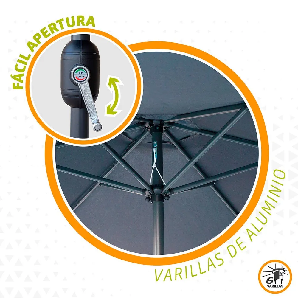 Aktive Aluminium Sekskantet Stolpehøyde 300 Cm 38 Mm 245 Cm unisex
