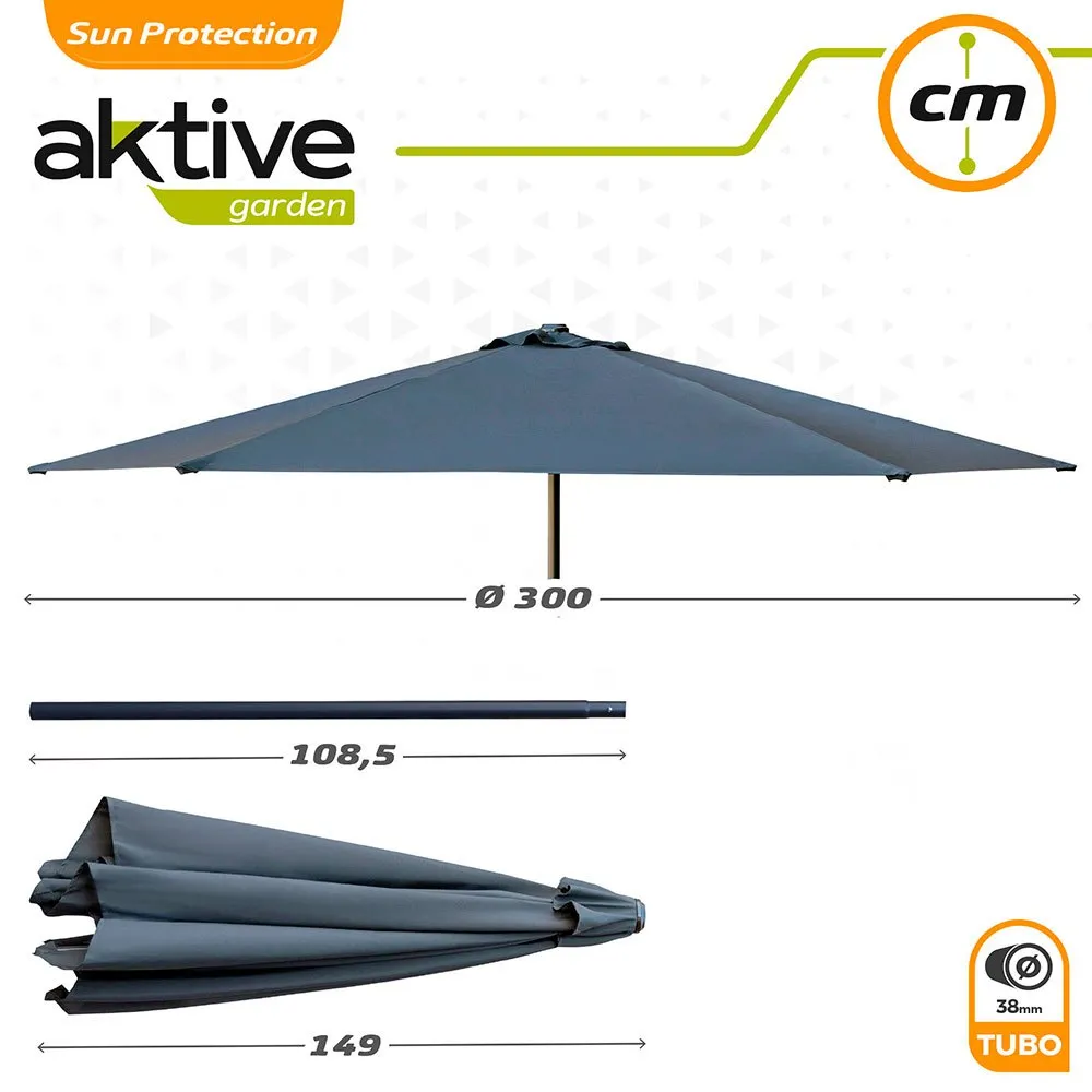 Aktive Aluminium Sekskantet Stolpehøyde 300 Cm 38 Mm 245 Cm unisex