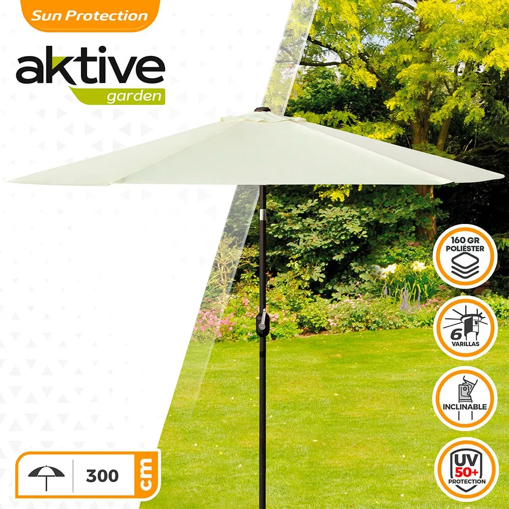Aktive Aluminium Sekskantet Stolpehøyde Uv-beskyttelse 300 Cm 48 Mm 250 Cm unisex, Beige, One Size Aktive Aluminium Sekskantet Stolpehøyde Uv-beskyttelse 300 Cm 48 Mm 250 Cm unisex, Beige, One Size