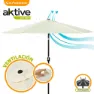 Aktive Aluminium Sekskantet Stolpehøyde Uv-beskyttelse 300 Cm 48 Mm 250 Cm unisex, Beige, One Size