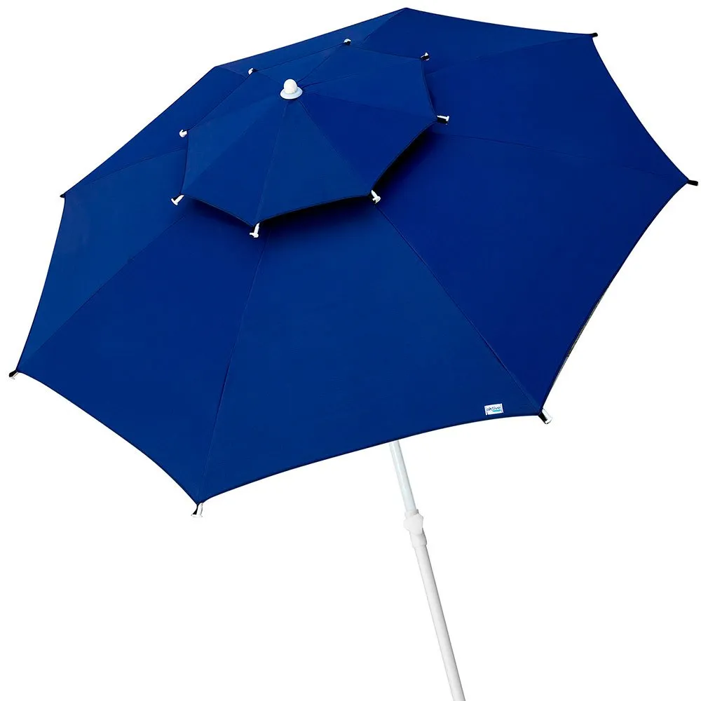 Aktive Åttekantet Parasoll Med Metallstang Dobbelt Tak Og Uv30-beskyttelse 280 Cm Refurbished unisex, Navy, One Size Aktive Åttekantet Parasoll Med Metallstang Dobbelt Tak Og Uv30-beskyttelse 280 Cm Refurbished unisex, Navy, One Size