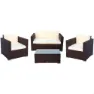 Aktive Bord Med 2 Lenestoler unisex, Beige / brown, One Size