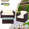 Aktive Bord Med 2 Lenestoler unisex, Beige / brown, One Size