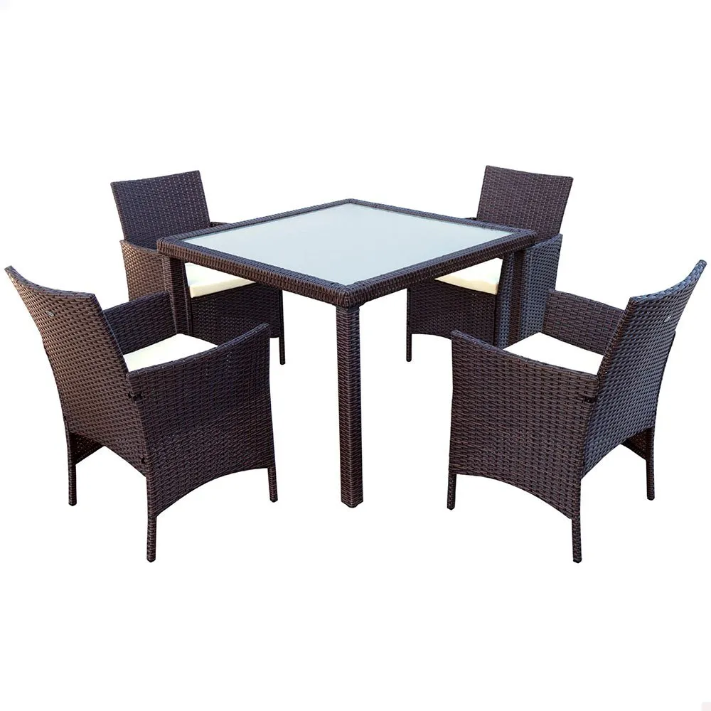 Aktive Bord Med 4 Stoler unisex, Black, One Size