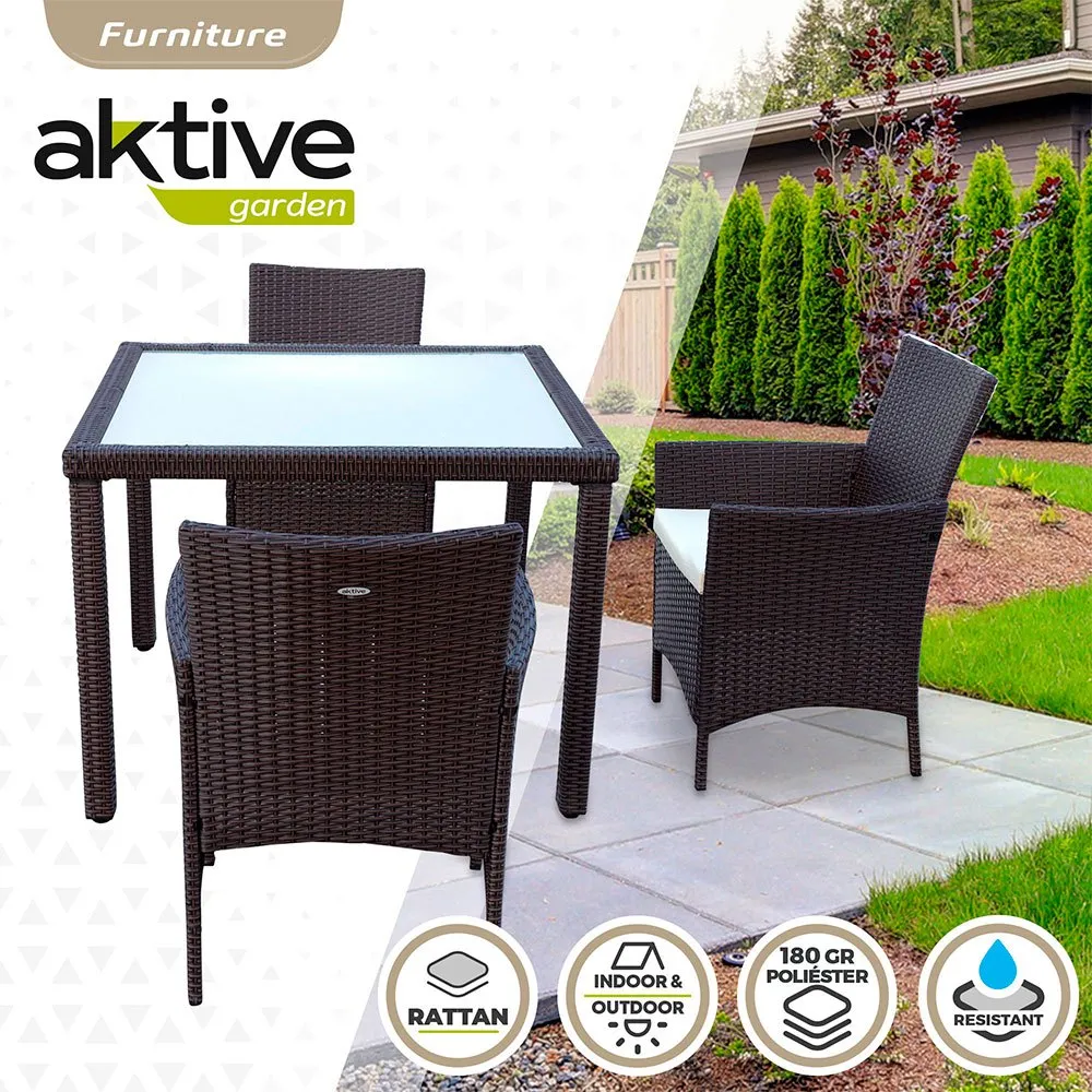 Aktive Bord Med 4 Stoler unisex, Black, One Size