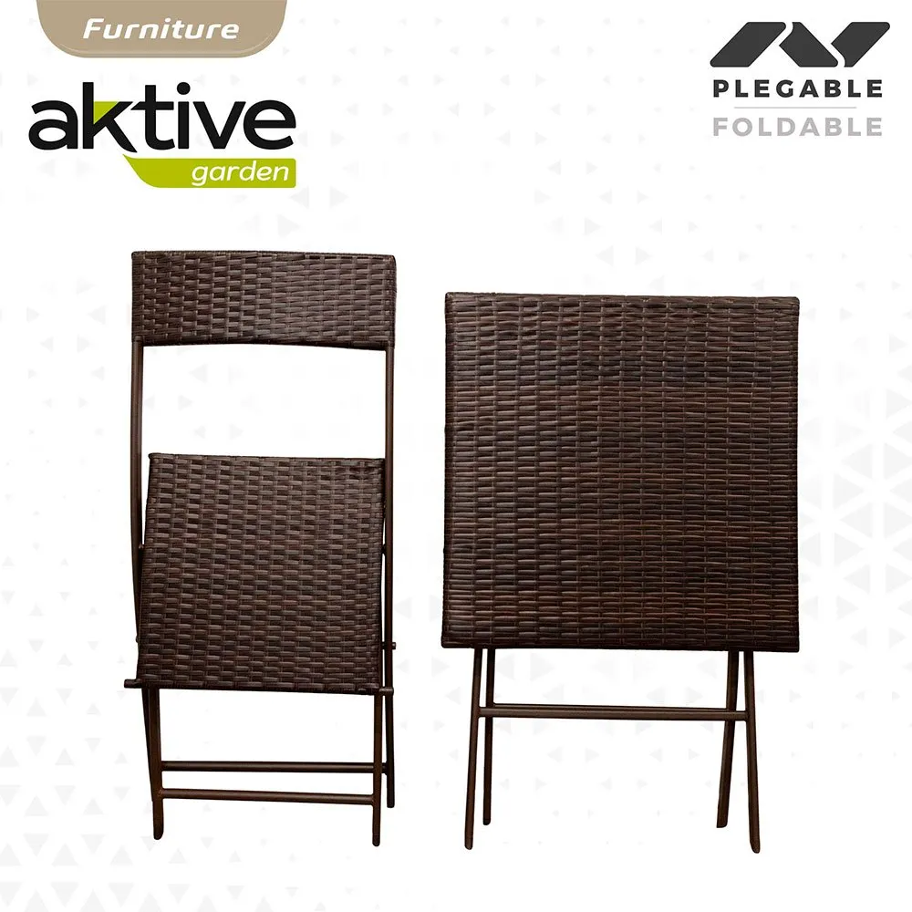 Aktive Bord Og 2 Stoler Sett unisex, Brown, One Size
