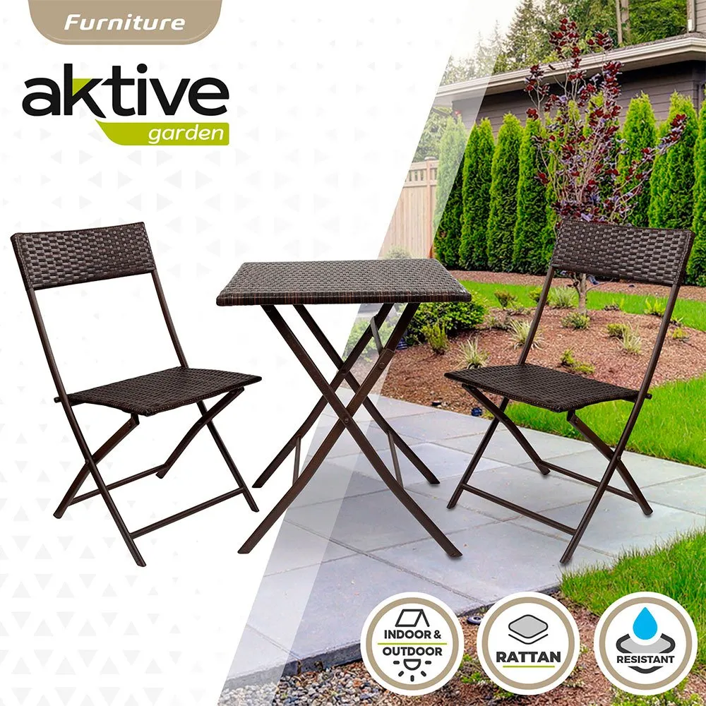 Aktive Bord Og 2 Stoler Sett unisex, Brown, One Size