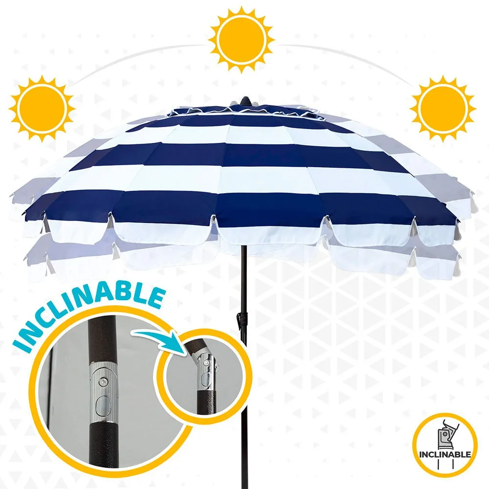 Aktive D240 Tubo Uv50 Parasoll unisex, Blue, One Size