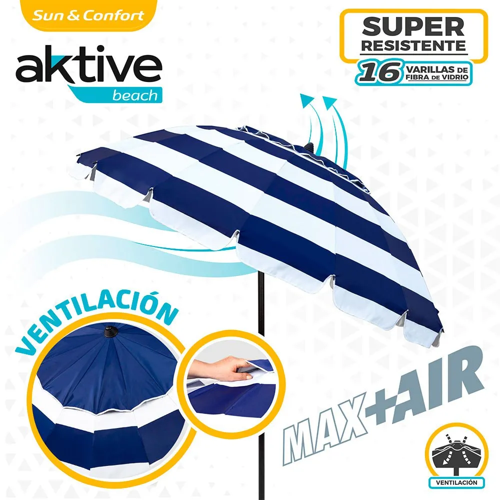 Aktive D240 Tubo Uv50 Parasoll unisex, Blue, One Size