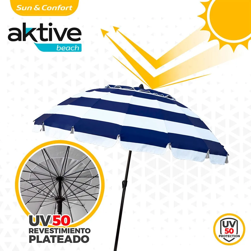 Aktive D240 Tubo Uv50 Parasoll unisex, Blue, One Size