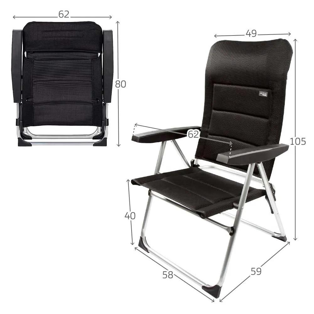 Aktive Deluxe Sammenleggbar Stol Med Flere Posisjoner unisex