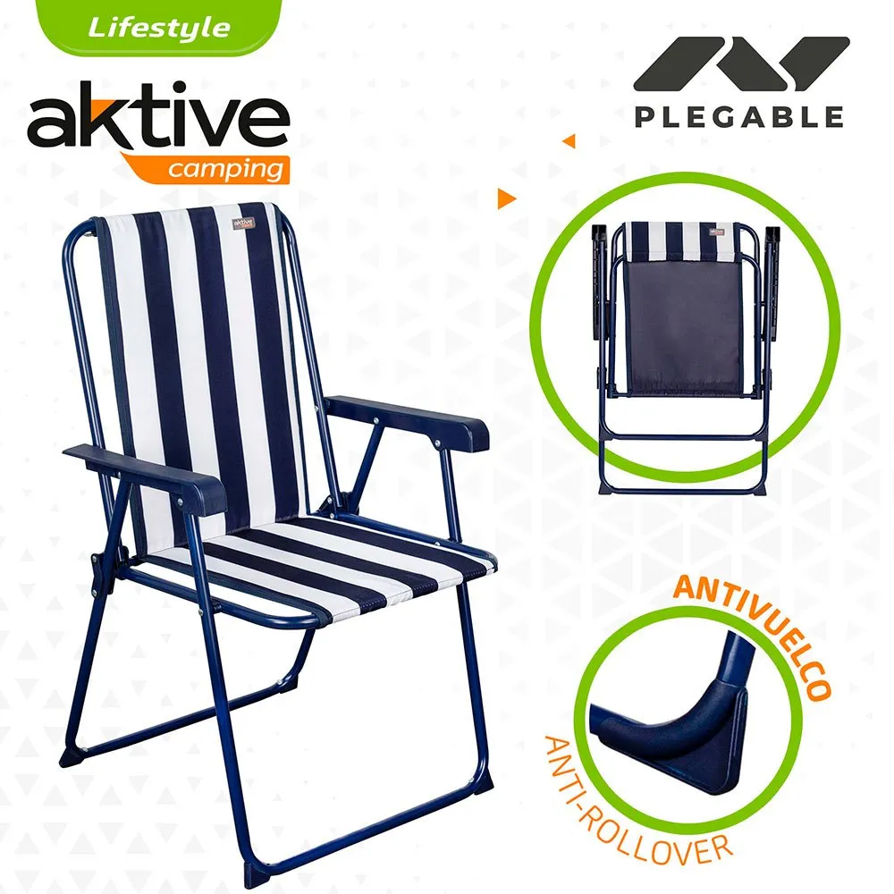 Aktive Fast Foldekstol 53x47x85 Cm unisex, Navy, 53 x 47 x 85cm