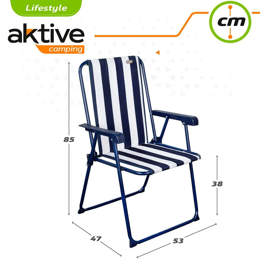 Aktive Fast Foldekstol 53x47x85 Cm unisex, Navy, 53 x 47 x 85cm