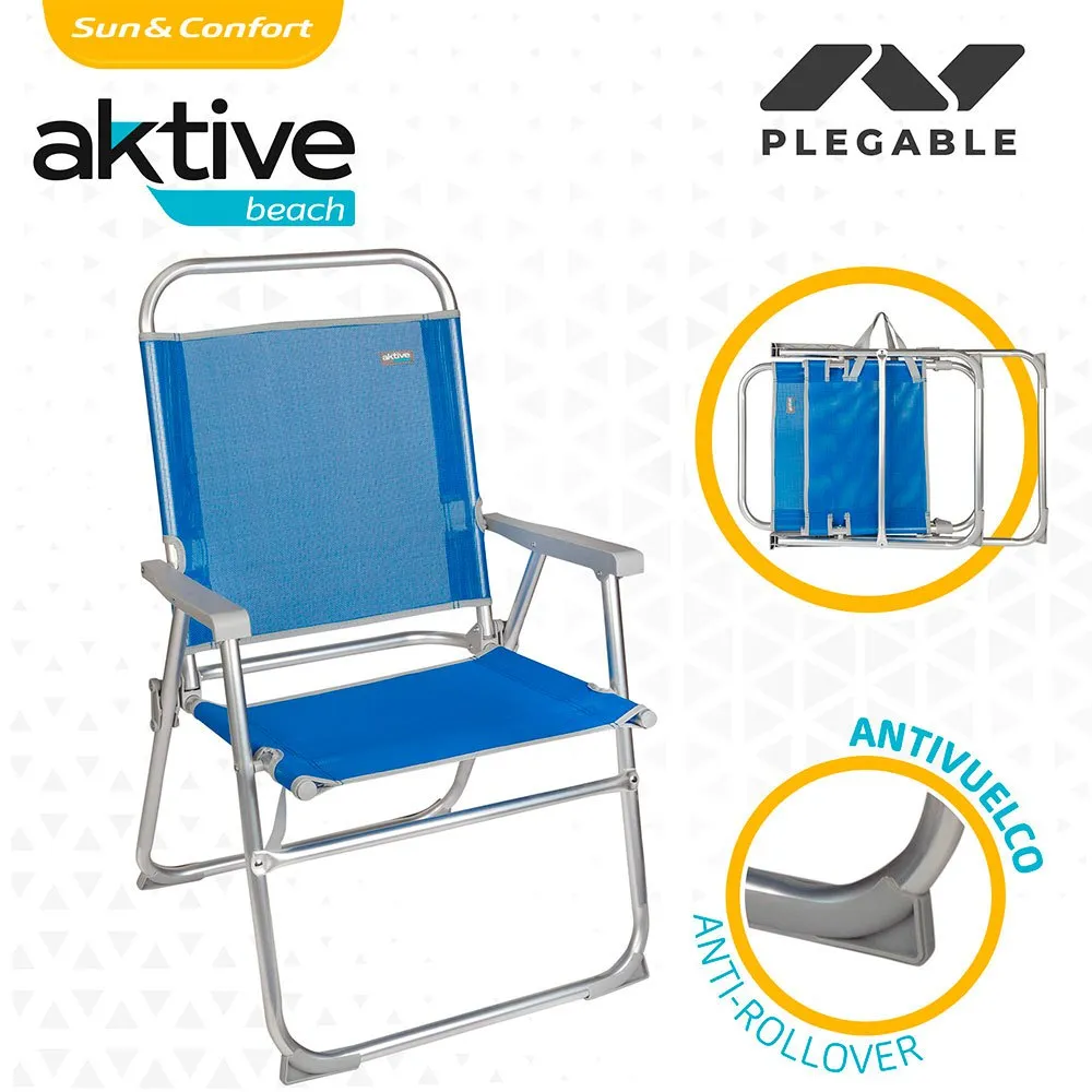 Aktive Fast Foldekstol 57x51x89 Cm unisex, Blue, One Size