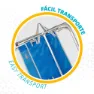 Aktive Fast Foldekstol 57x51x89 Cm unisex, Blue, One Size