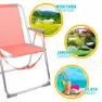 Aktive Fast Sammenleggbar Strandstol I Aluminium unisex, Coral, One Size