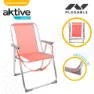 Aktive Fast Sammenleggbar Strandstol I Aluminium unisex, Coral, One Size
