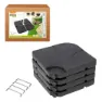 Aktive Fylbart Firkantet Parasollstativ 4 Stykker unisex, Black, One Size