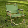 Aktive Glamping 52x45x62 Cm Low Stol Refurbished, Green / brown, One Size