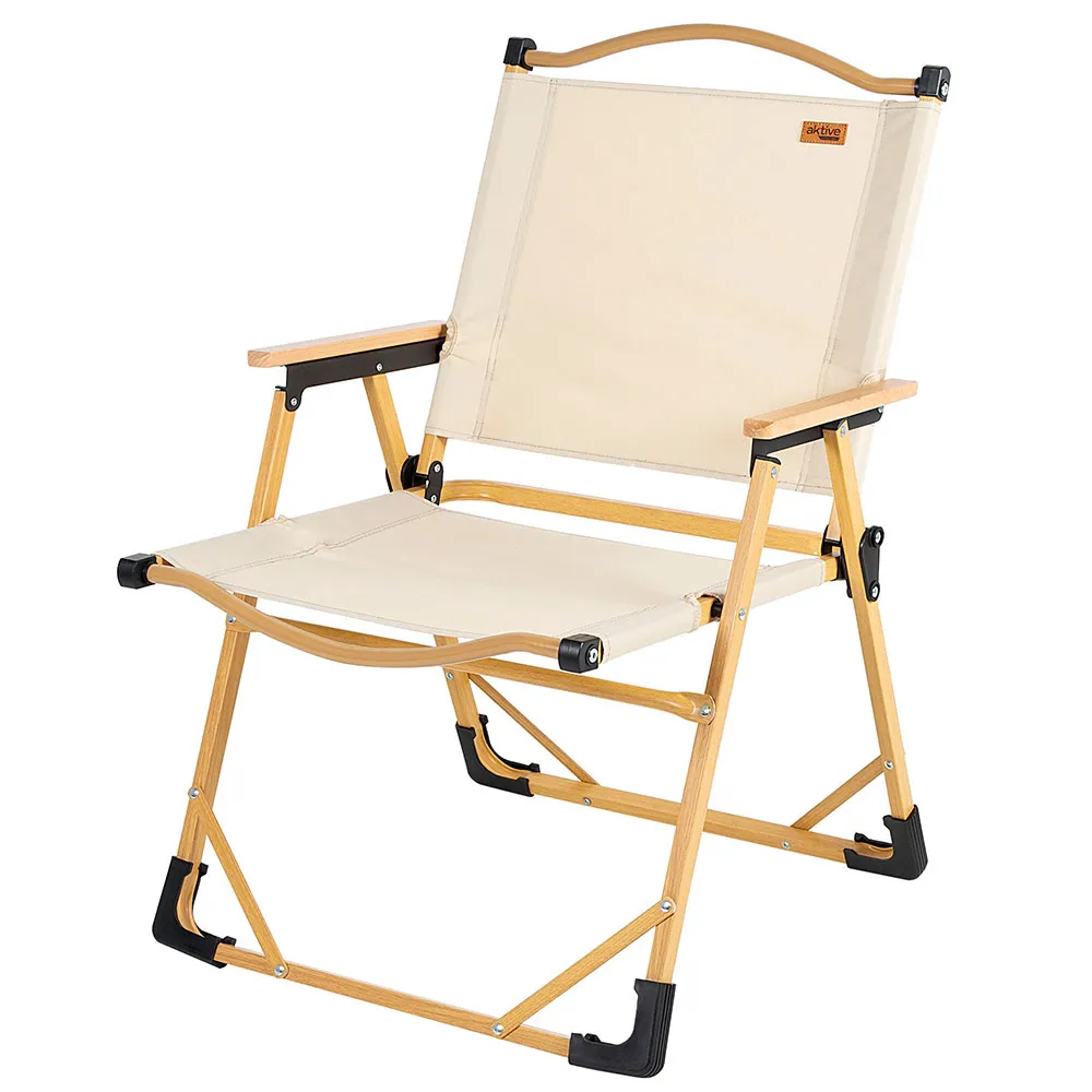 Aktive Glamping Høy Sammenleggbar Stol unisex, Beige, 61 x 54 x x 40-77cm Aktive Glamping Høy Sammenleggbar Stol unisex, Beige, 61 x 54 x x 40-77cm
