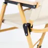 Aktive Glamping Høy Sammenleggbar Stol unisex, Beige, 61 x 54 x x 40-77cm