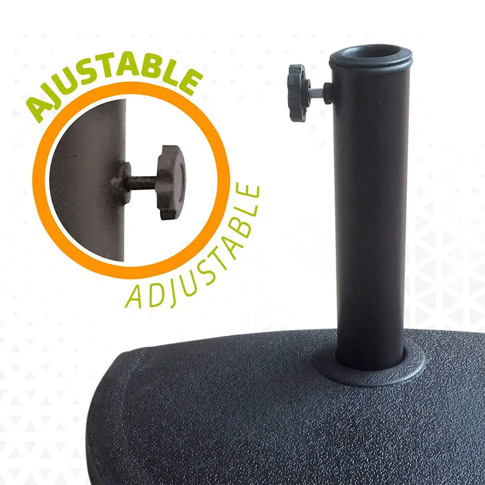 Aktive Halvsirkelformet Parasollfot I Harpiks Til Hagen unisex, Black, One Size Aktive Halvsirkelformet Parasollfot I Harpiks Til Hagen unisex, Black, One Size