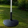 Aktive Halvsirkelformet Parasollfot I Harpiks Til Hagen unisex, Black, One Size