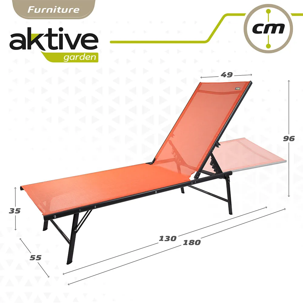 Aktive Hengekøye 5 Posisjoner, Orange, 180 x 49 x 34.5cm