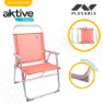 Aktive Høy Sammenleggbar Strandstol I Aluminium unisex, Coral, One Size