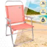 Aktive Høy Sammenleggbar Strandstol I Aluminium unisex, Coral, One Size
