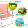 Aktive Høy Sammenleggbar Strandstol I Aluminium unisex, Coral, One Size