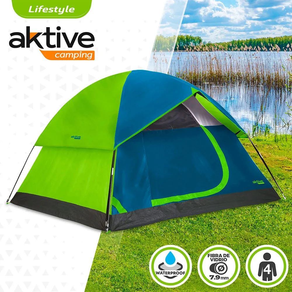 Aktive Iglu 240x210x130 Cm Telt, Blue / green, 3 Steder