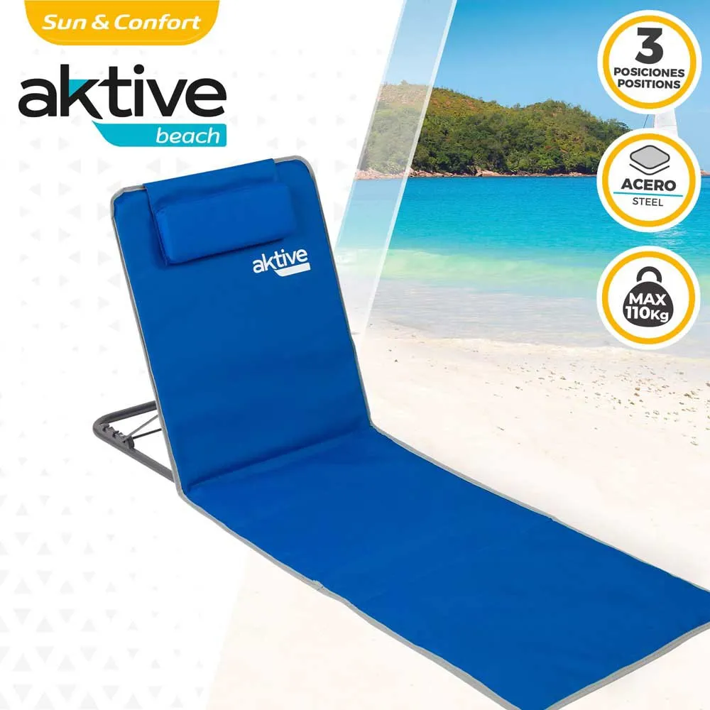 Aktive Justerbar Strandmatte unisex, Blue, 48 x 130.5 x 43.5cm