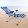 Aktive Justerbar Strandseng Med Pute Refurbished, Blue / white, 75 x 63 x 43-114cm