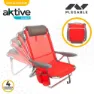 Aktive Justerbar Strandstol Med Pute unisex, Red, One Size