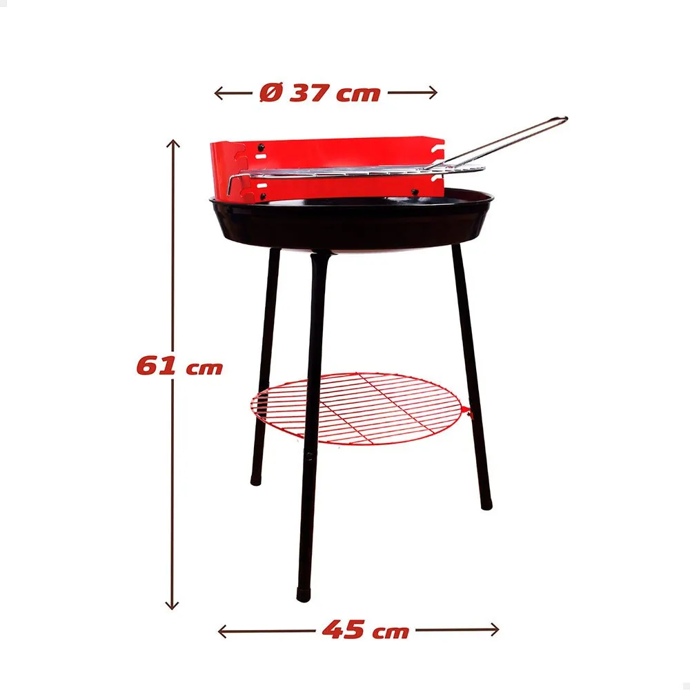 Aktive Kullgrill 36 Cm unisex, Red / black, One Size