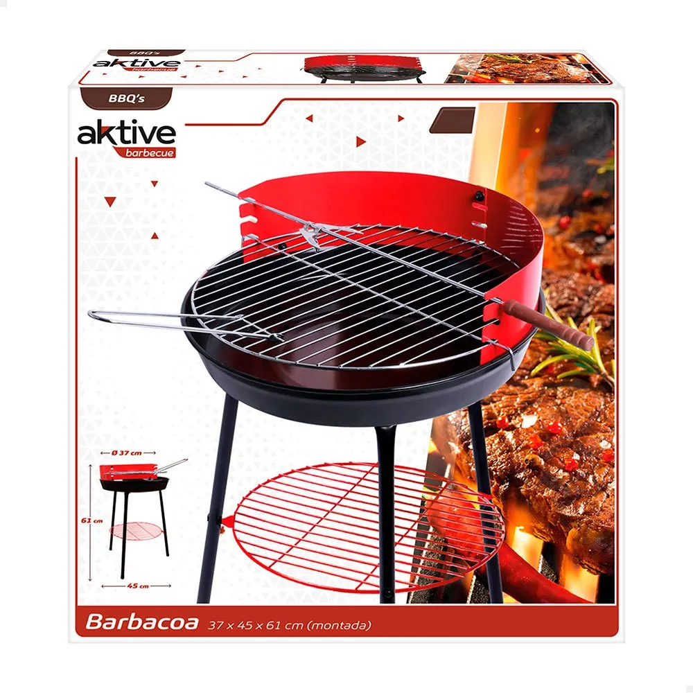 Aktive Kullgrill 36 Cm unisex, Red / black, One Size
