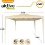 Aktive Kvadratisk Lysthus 300x300x240 Cm unisex, Beige, One Size