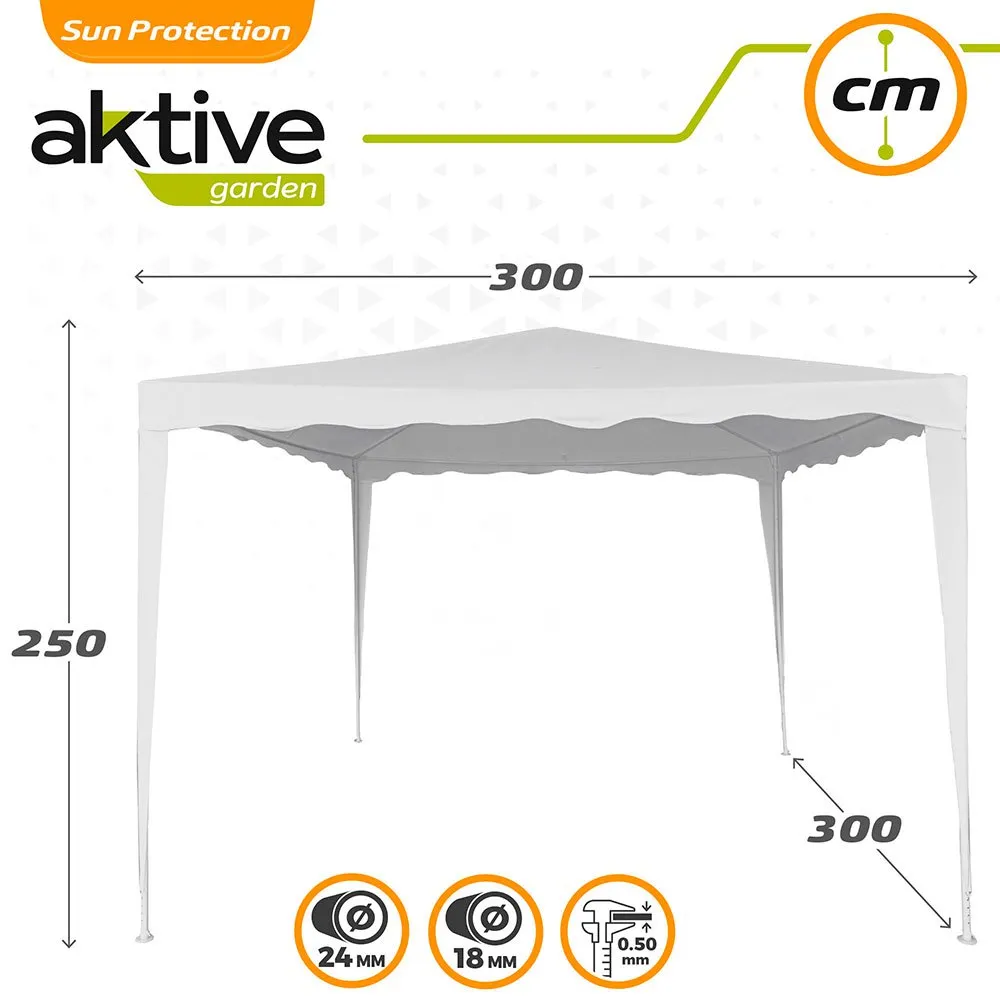 Aktive Kvadratisk Lysthus 300x300x250 Cm unisex, White, One Size Aktive Kvadratisk Lysthus 300x300x250 Cm unisex, White, One Size