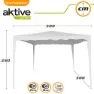 Aktive Kvadratisk Lysthus 300x300x250 Cm unisex, White, One Size