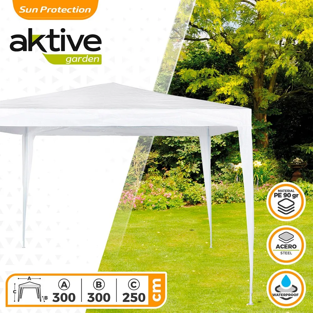 Aktive Kvadratisk Lysthus I Plast 300x300x250 Cm Refurbished unisex, White, One Size Aktive Kvadratisk Lysthus I Plast 300x300x250 Cm Refurbished unisex, White, One Size