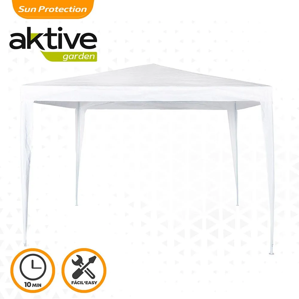 Aktive Kvadratisk Lysthus I Plast 300x300x250 Cm Refurbished unisex, White, One Size Aktive Kvadratisk Lysthus I Plast 300x300x250 Cm Refurbished unisex, White, One Size